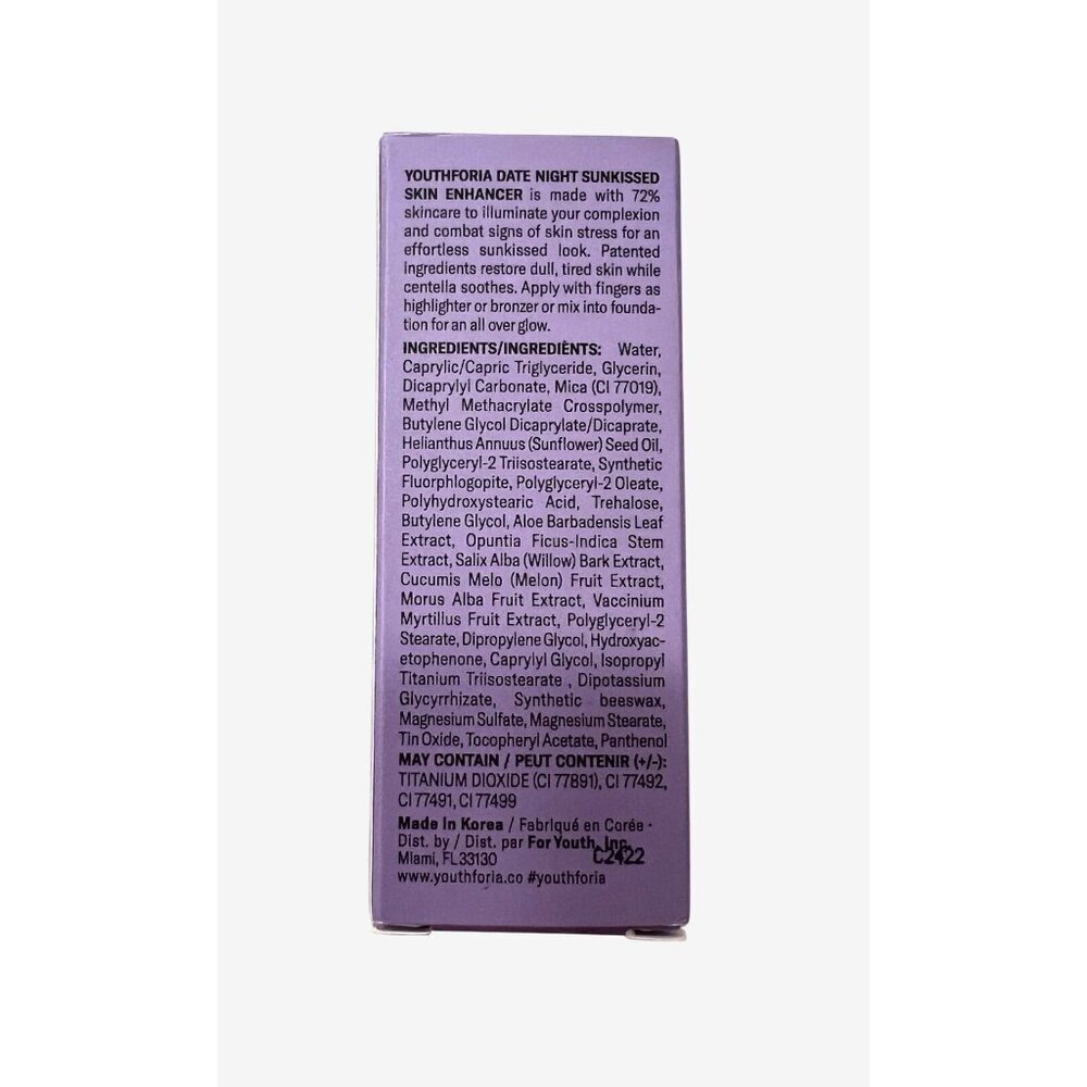 Youthforia Date Night Sunkissed Liquid Skin Enhancer Vegan Glow 15mL Hydrating - Picture 6 of 8